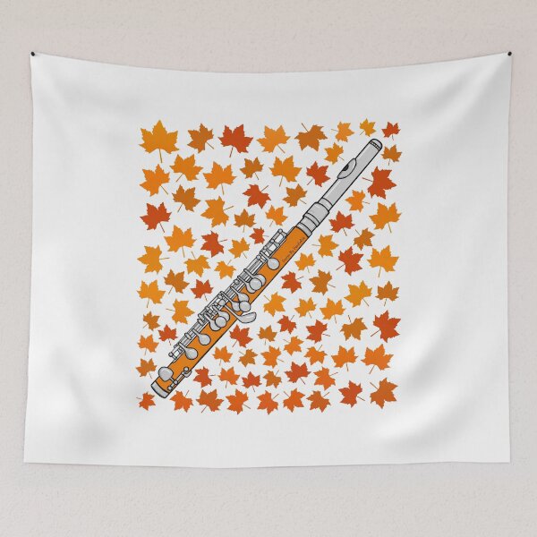 Item preview, Fall Piccolo With Leaves, Flutist Musician Autumn designed and sold by doodlerob.