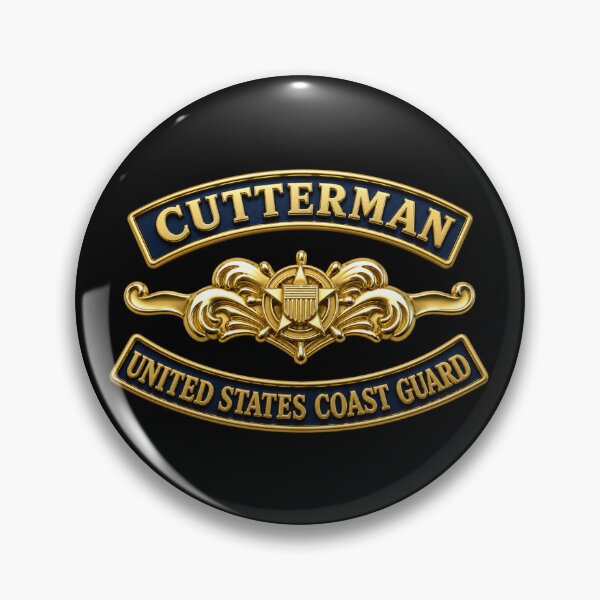 Item preview, USCG - Cutterman - Officer w txt - 3D - Enhanced designed and sold by Military Insignia Products.