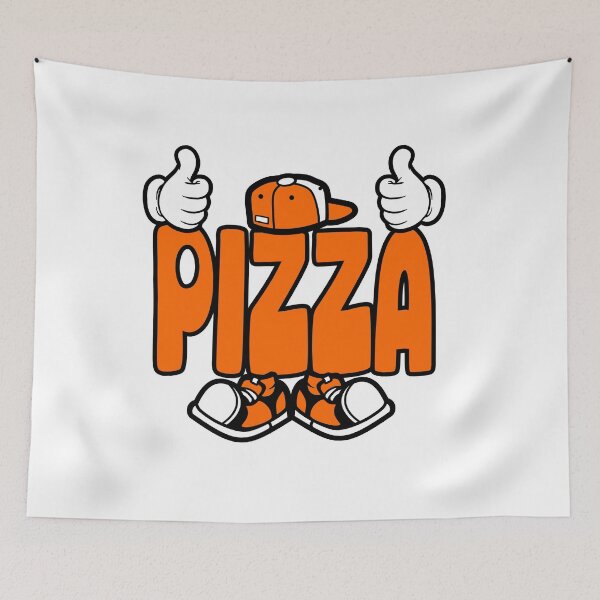 Item preview, Pizza - FOOD street lettering cartoon Character  designed and sold by NFTWords.