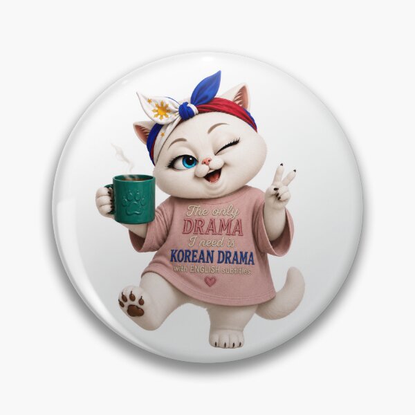 Item preview, The only drama I need is Korean Drama with English subtitles cat designed and sold by SHARAMDARA.