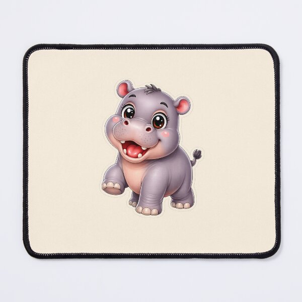 Item preview, Hippo Kawaii Cute Cartoon designed and sold by BackgroundND.