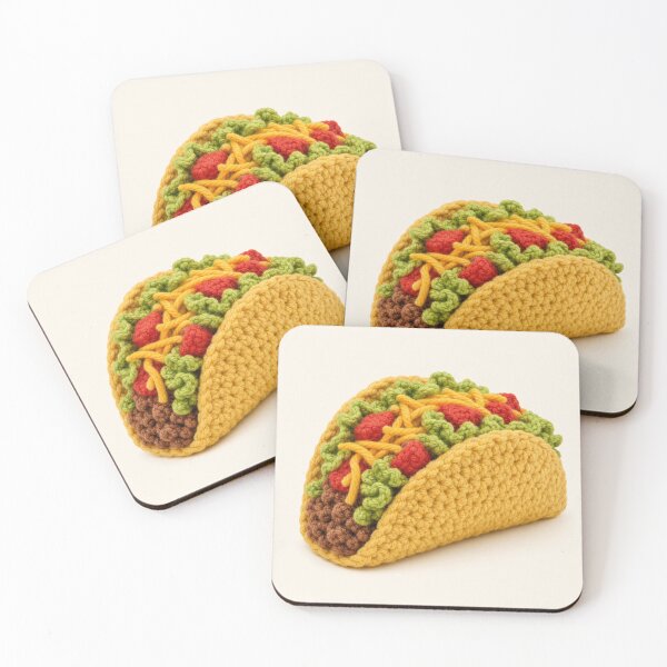 Item preview, Cute Crochet Taco Yarn Art designed and sold by Rob Hopper | RoboRob001.