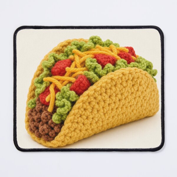 Item preview, Cute Crochet Taco Yarn Art designed and sold by Rob Hopper | RoboRob001.