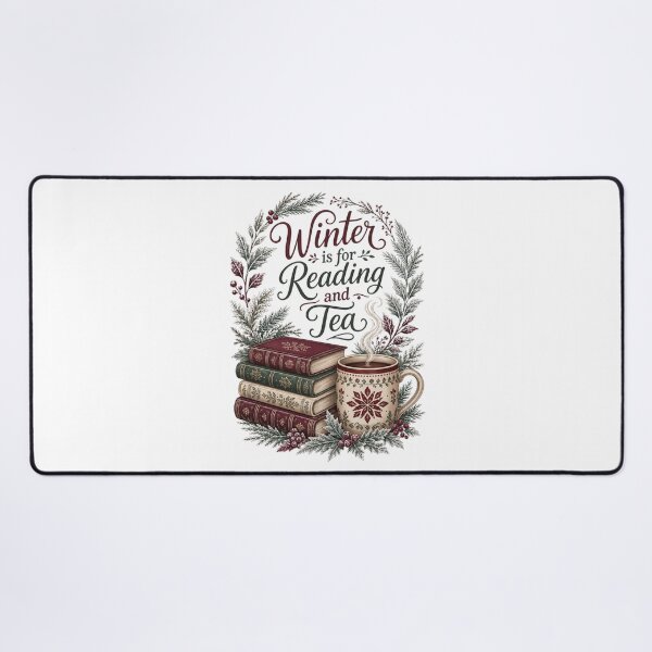 Item preview, Winter is for Reading and Tea - Cozy Bookworm designed and sold by Print Loft.