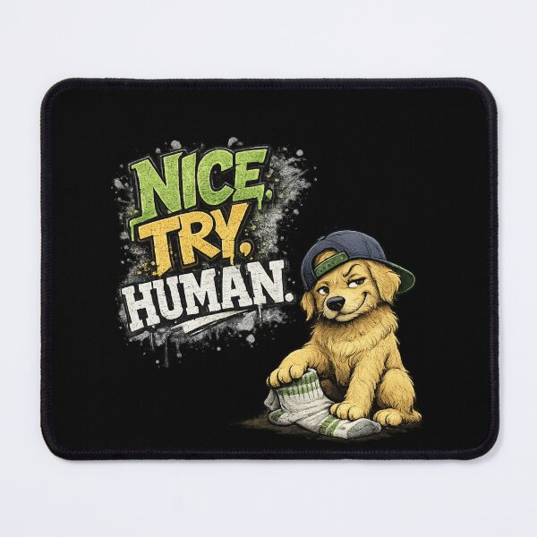 Item preview, Nice Try Human Funny Dog Quote designed and sold by PunchDrop.