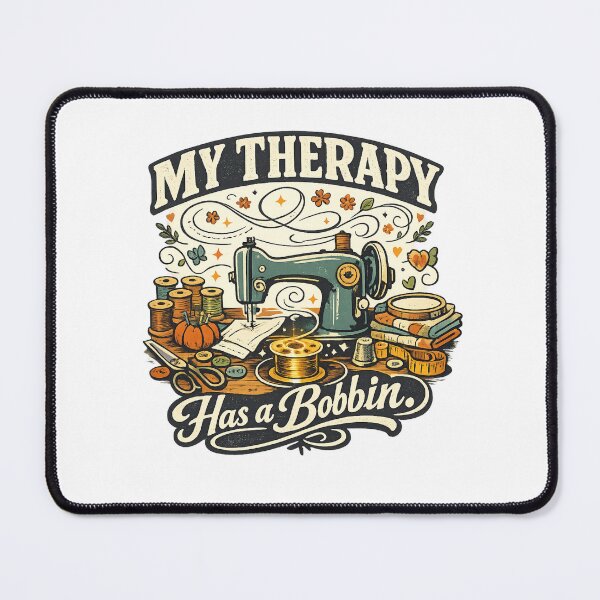 Item preview, My Therapy Has A Bobbin | Funny Sewing Therapy Quote designed and sold by EverStitchStudio ★★★★★.
