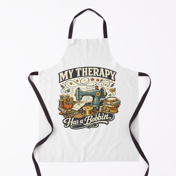 Item preview, My Therapy Has A Bobbin | Funny Sewing Therapy Quote designed and sold by EverStitchStudio ★★★★★.