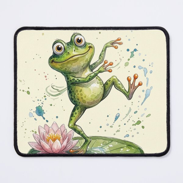 Item preview, Aesthetic Watercolor Cottagecore Frog on Lily Pad designed and sold by chriswo-design.