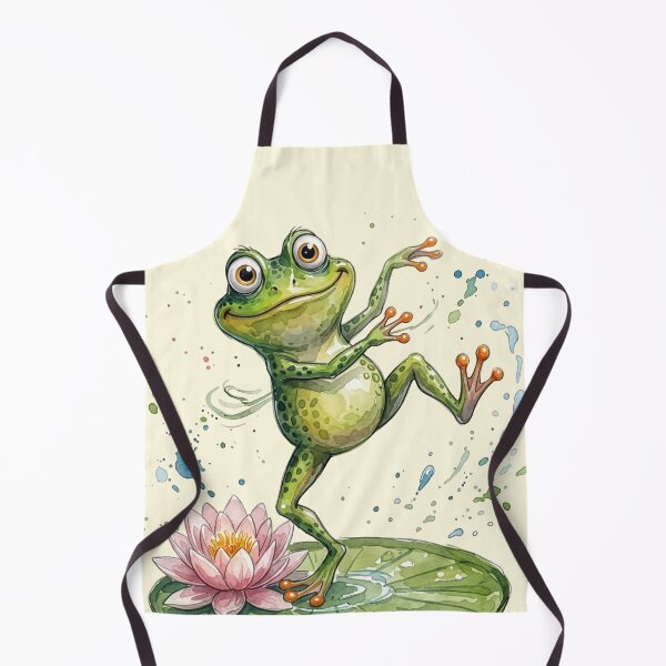 Item preview, Aesthetic Watercolor Cottagecore Frog on Lily Pad designed and sold by chriswo-design.