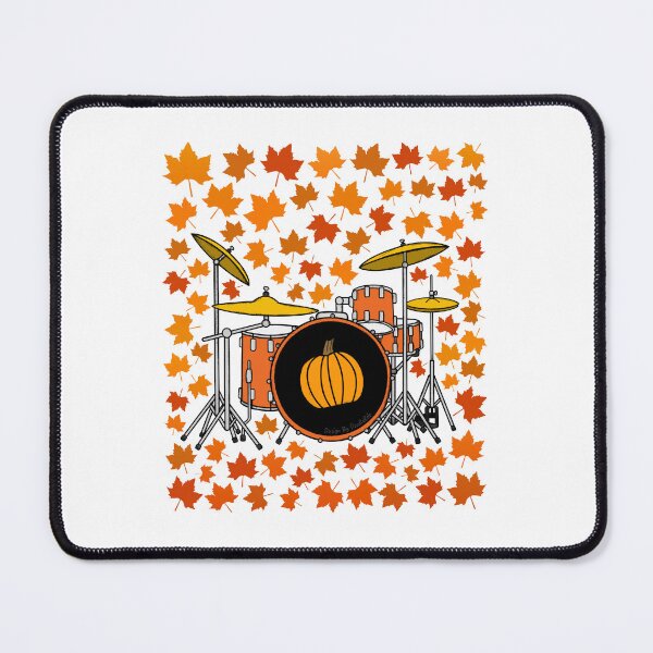 Item preview, Fall Drums With Leaves, Drummer Musician Autumn designed and sold by doodlerob.