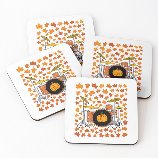 Item preview, Fall Drums With Leaves, Drummer Musician Autumn designed and sold by doodlerob.