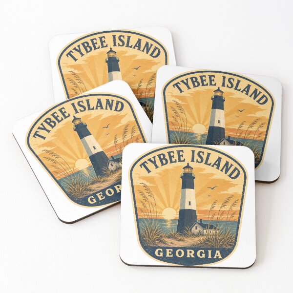 Item preview, Tybee Island Georgia Lighthouse Sunrise Travel Badge designed and sold by Grant-Works.