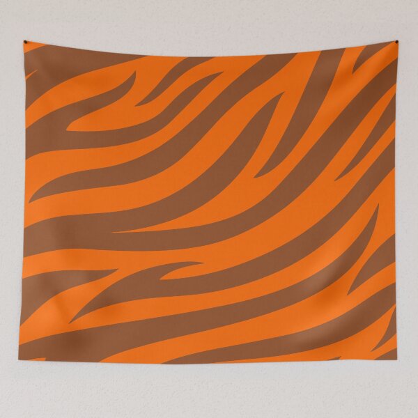 Item preview, Modern Graphic Zebra Print Pattern - Bright Orange designed and sold by Frohyou.