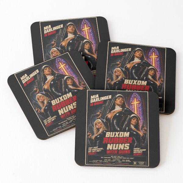 Item preview, Buxom Rubber Nuns with Guns Retro Grindhouse Art designed and sold by obstinator.