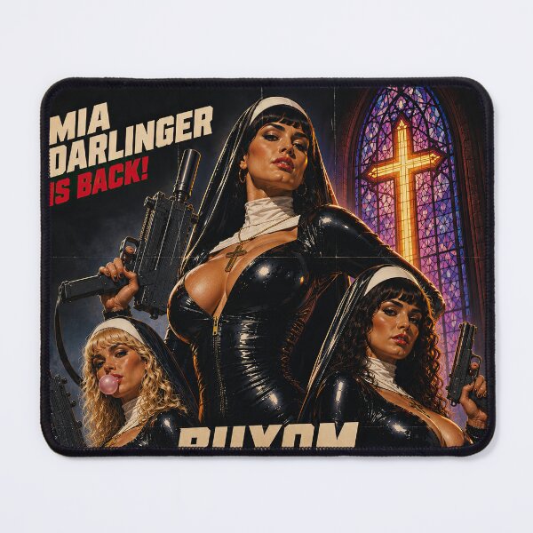 Item preview, Buxom Rubber Nuns with Guns Retro Grindhouse Art designed and sold by obstinator.