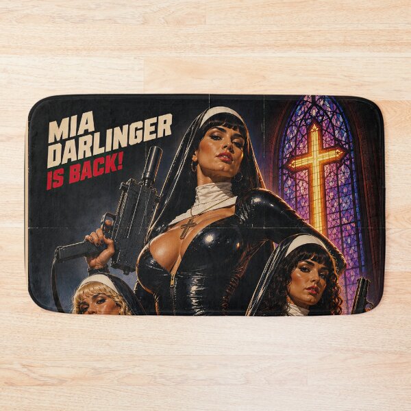 Item preview, Buxom Rubber Nuns with Guns Retro Grindhouse Art designed and sold by obstinator.