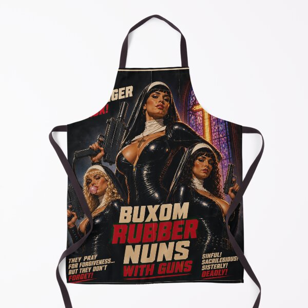 Item preview, Buxom Rubber Nuns with Guns Retro Grindhouse Art designed and sold by obstinator.