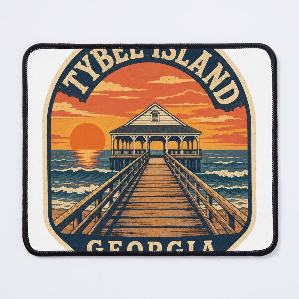 Item preview, Tybee Island Georgia Pier Sunset Travel Badge designed and sold by Grant-Works.