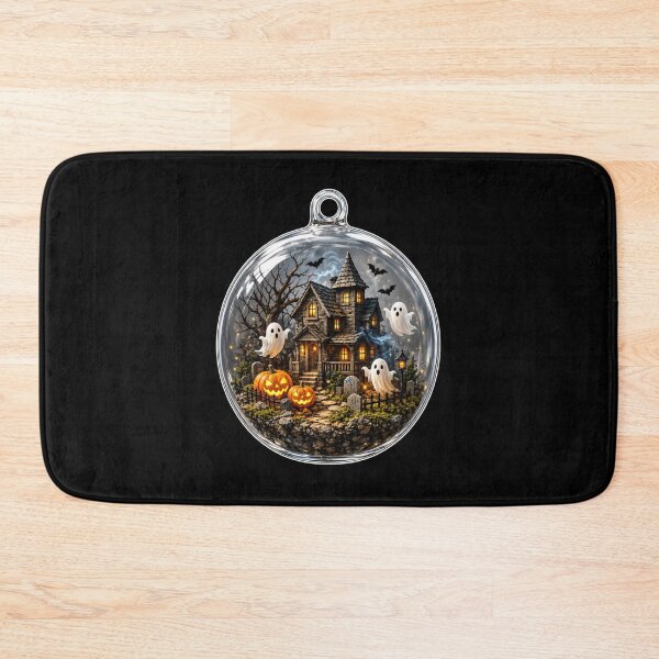 Item preview, Haunted House Snow Globe | Spooky Halloween Ornament | Ghosts & Pumpkins | Gothic Cottage | Haunted Mansion | Cozy Halloween Decor | Autumn Ghost Art designed and sold by MrDev.