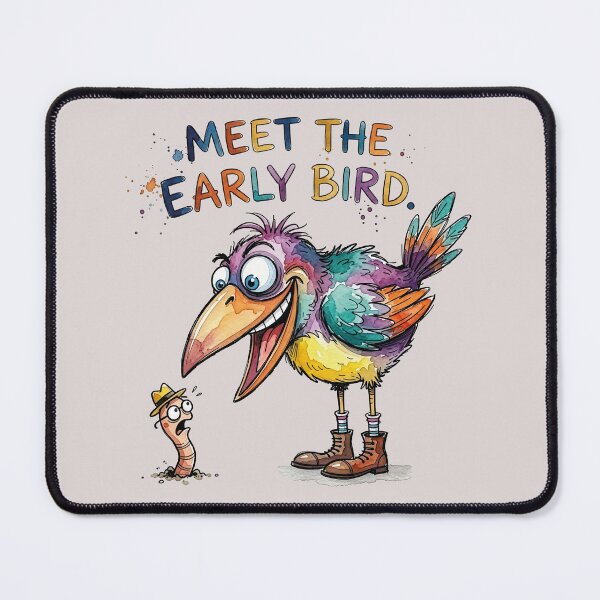Item preview, Meet The Early Bird Catches The Worm Cartoon designed and sold by chriswo-design.
