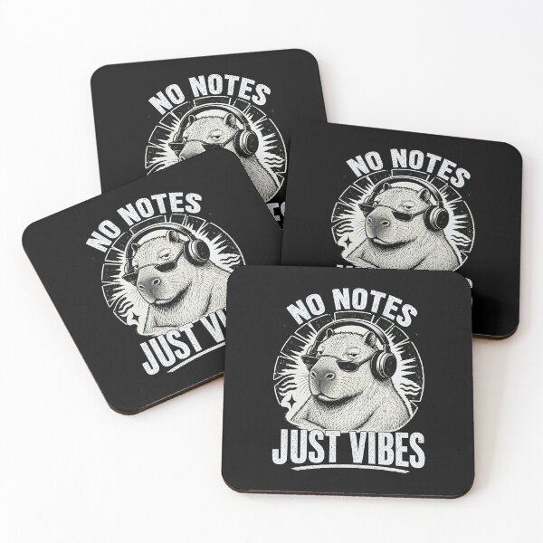 Item preview, No Notes Just Vibes Capybara Headphones Retro Humor designed and sold by JerdbordinShop.
