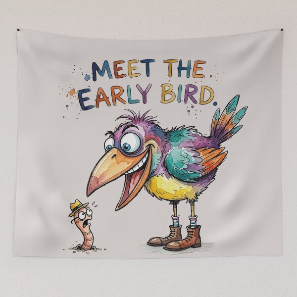 Item preview, Meet The Early Bird Catches The Worm Cartoon designed and sold by chriswo-design.
