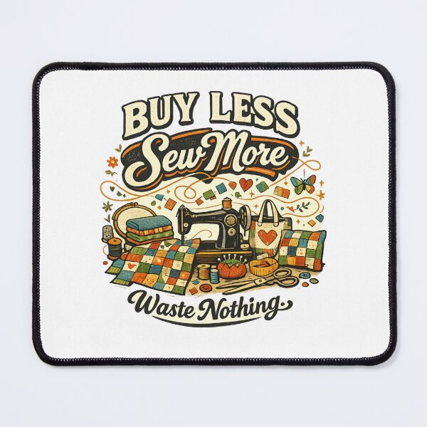 Item preview, Buy Less Sew More Waste Nothing | Zero Waste Sewing Quote designed and sold by EverStitchStudio ★★★★★.