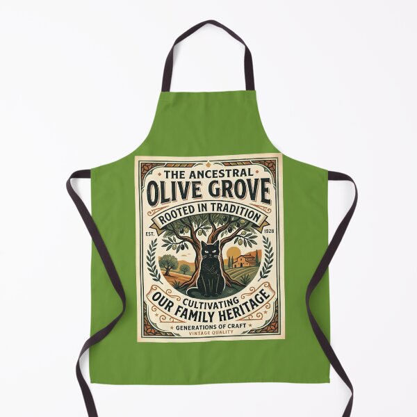 Item preview, The ancestral olive grove - Black cat in an olive grove designed and sold by ParadoxParadox.