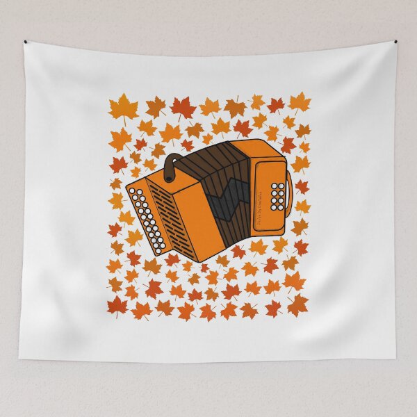 Item preview, Fall Accordion With Leaves, Accordionist Folk Musician Autumn designed and sold by doodlerob.