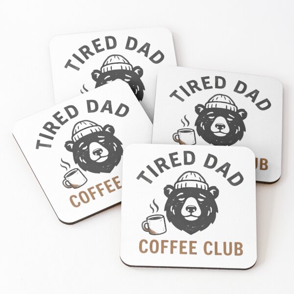 Item preview, Tired Dad Coffee Club Bear designed and sold by Linework Studio.
