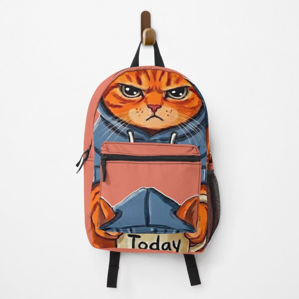 Item preview, Not Today Orange Cat In Hoodie With Coffee designed and sold by GaffaDesigns.