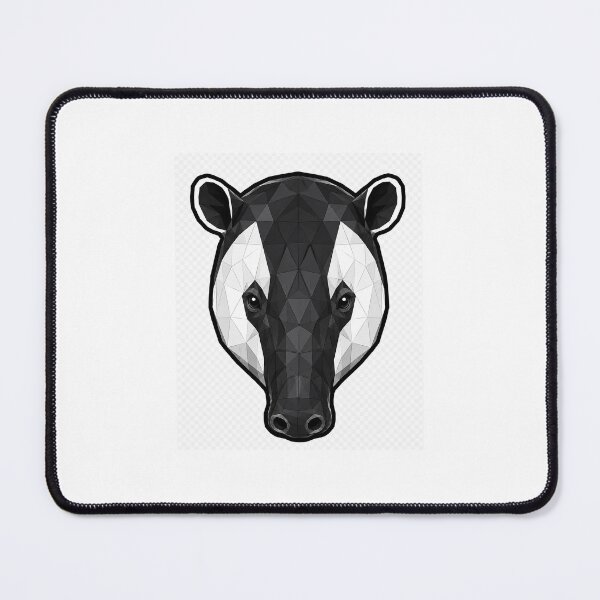Item preview, Geometric Malayan Tapir Head | Low Poly Wildlife Vector Sticker designed and sold by DesertInkArt.