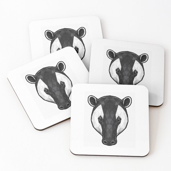 Item preview, Geometric Malayan Tapir Head | Low Poly Wildlife Vector Sticker designed and sold by DesertInkArt.
