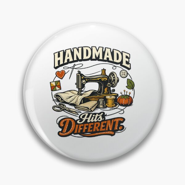 Item preview, Handmade Hits Different | Cool Sewing Quote designed and sold by EverStitchStudio ★★★★★.