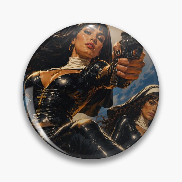 Item preview, Rubber Nuns vs Cowboys Retro Western Movie Art designed and sold by obstinator.