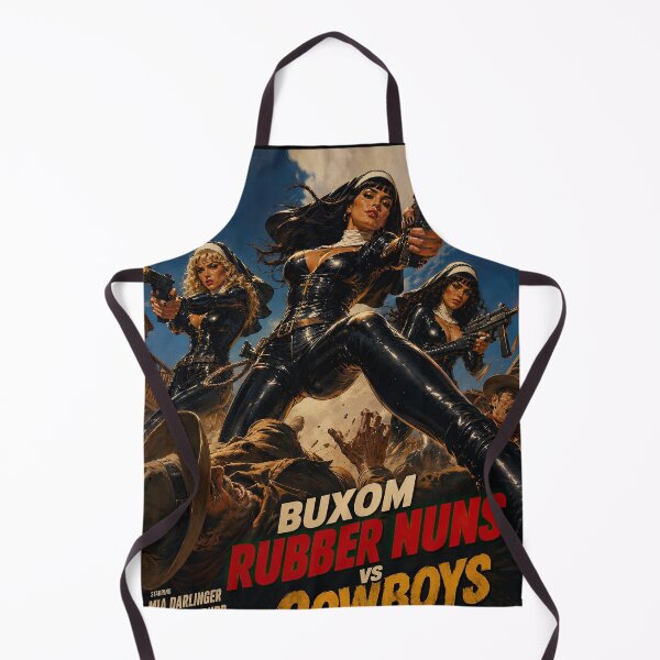 Item preview, Rubber Nuns vs Cowboys Retro Western Movie Art designed and sold by obstinator.