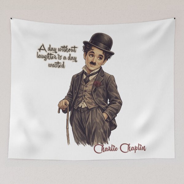 Item preview, Charlie Chaplin Vintage Graphic Art - Iconic Movie Quote Poster designed and sold by KaBaRen.