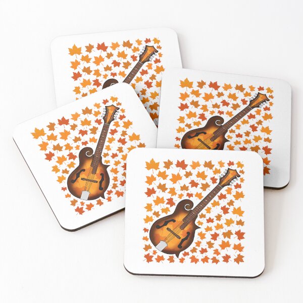 Item preview, Fall Mandolin With Leaves, Mandolinist Folk Musician Autumn designed and sold by doodlerob.