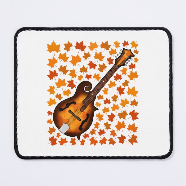 Item preview, Fall Mandolin With Leaves, Mandolinist Folk Musician Autumn designed and sold by doodlerob.