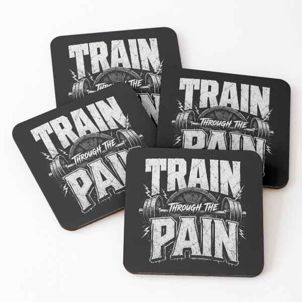 Item preview, Train Through the Pain Gym Motivation Powerlifting Vintage Workout  designed and sold by FelixnRobinus.