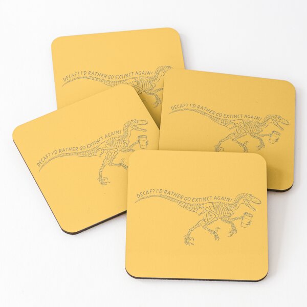 Item preview, Funny Adult Dinosaur Coffee Skeleton Anti Decaf Joke For Caffeine Addicts designed and sold by roarsomethings.