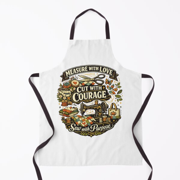 Item preview, Measure With Love Cut With Courage Sew With Purpose | Inspirational Sewing Quote designed and sold by EverStitchStudio ★★★★★.