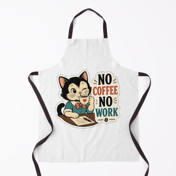 Item preview, No Coffee No Work Cute Vintage Cat Sticker - Coffee Lover Office Humor designed and sold by crazyhome.