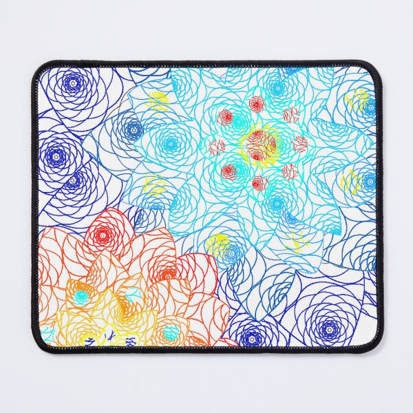 Artikelvorschau, Illustration blauer und roter Frühlingsblumen entworfen und verkauft von Hena Tayeb.