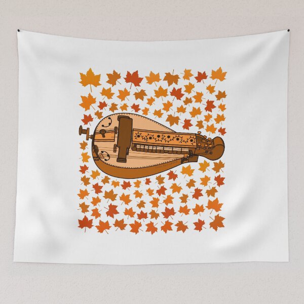 Item preview, Fall Hurdy Gurdy With Leaves, Folk Musician Autumn designed and sold by doodlerob.