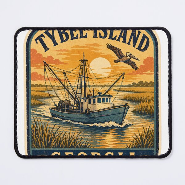 Item preview, Tybee Island Georgia Shrimp Boat Travel Badge designed and sold by Grant-Works.