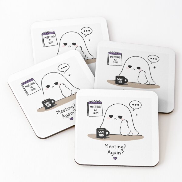 Item preview, Meeting? Again? – Tired Office Ghost designed and sold by SoulDriftDesign.