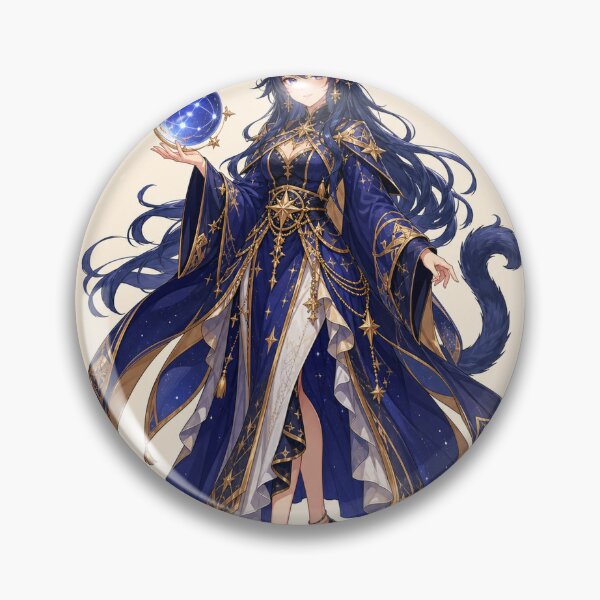 Item preview, Celestial Anime Cat Girl Sorceress designed and sold by Rob Hopper | RoboRob001.
