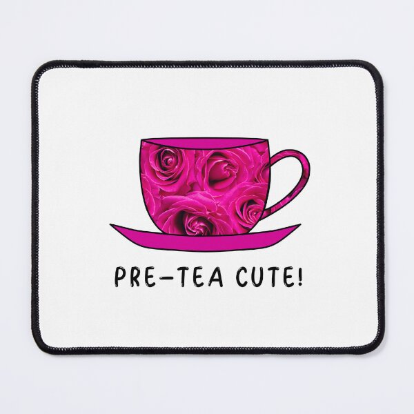 Item preview, Pretty Pink Floral Cup Of Tea Pun designed and sold by Sartoris Art.