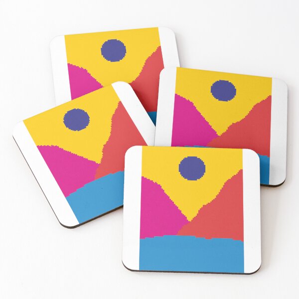 Item preview, Colorful Pixel Landscape Sunset Art designed and sold by braakmore.